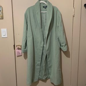 Mint green coat
